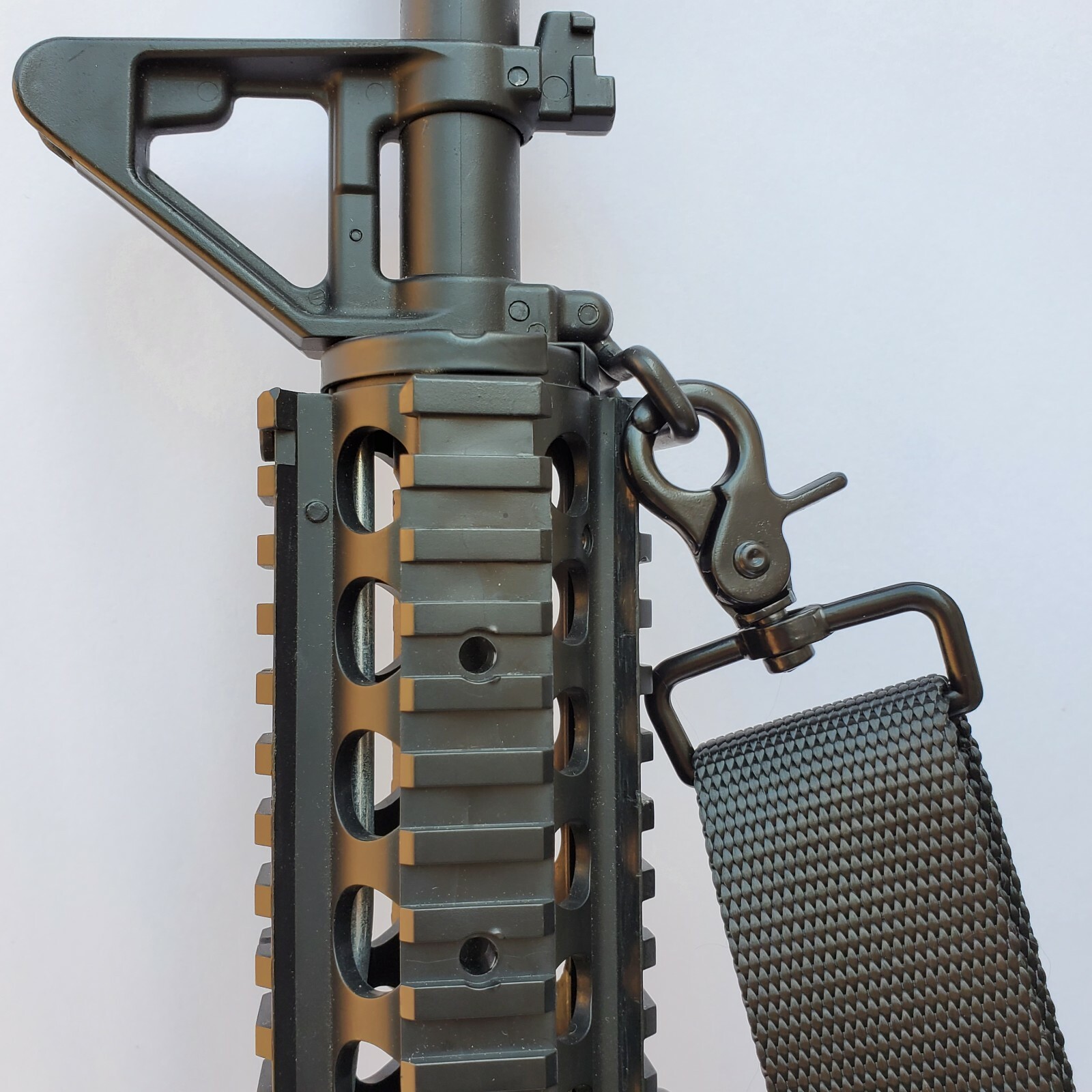 1.5" Wide 2-point Metal Snaps BLACK Sling for Rifle/Airsoft with Free Carabiner!