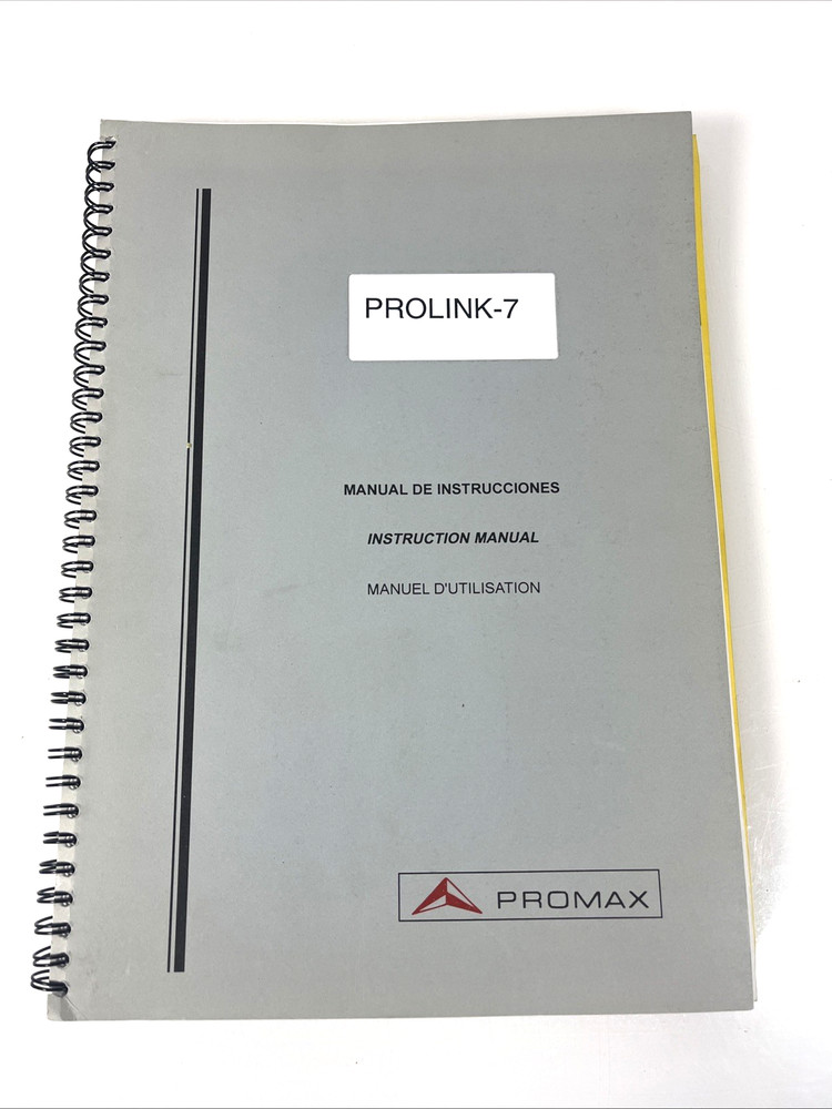 Promax Prolink-7 Instruction Manual Operating Guide