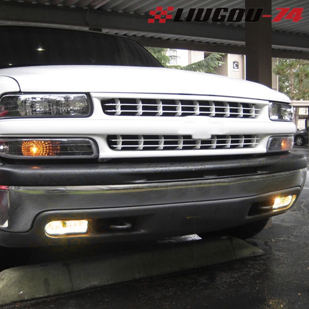 Fit For 00-06 Chevy Silverado Tahoe Suburban Bumper Fog Lights Driving Lamps