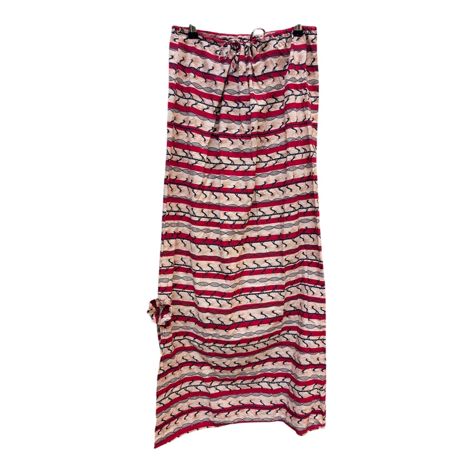 Handmade Maxi Skirt African Print Drawstring Waist Mudcloth Size M / L