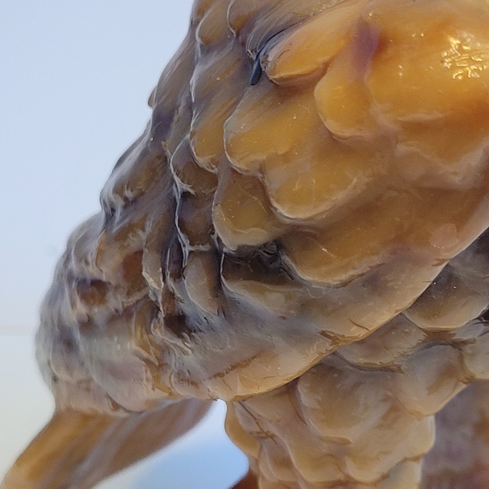 Vintage Solid Wax Bald Eagle Sculpted Candle 7" Tall Never Lit Nice See Descript