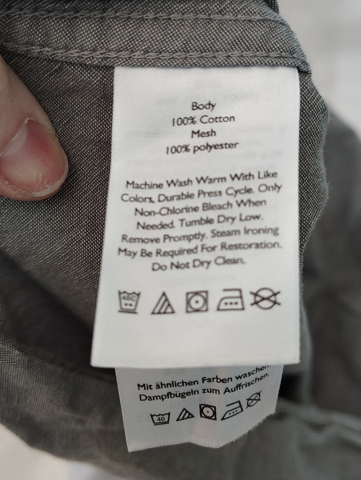 Eddie Bauer Men's Gray Chambray Button Front Shirt Medium