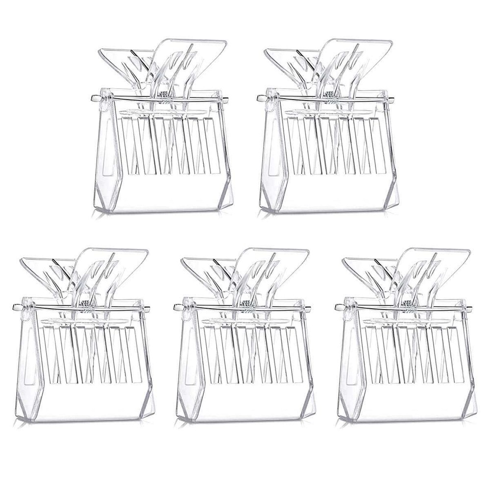5PCS Beekeeping Queen Bee Cage Catcher Clips Plastic Transparent Set