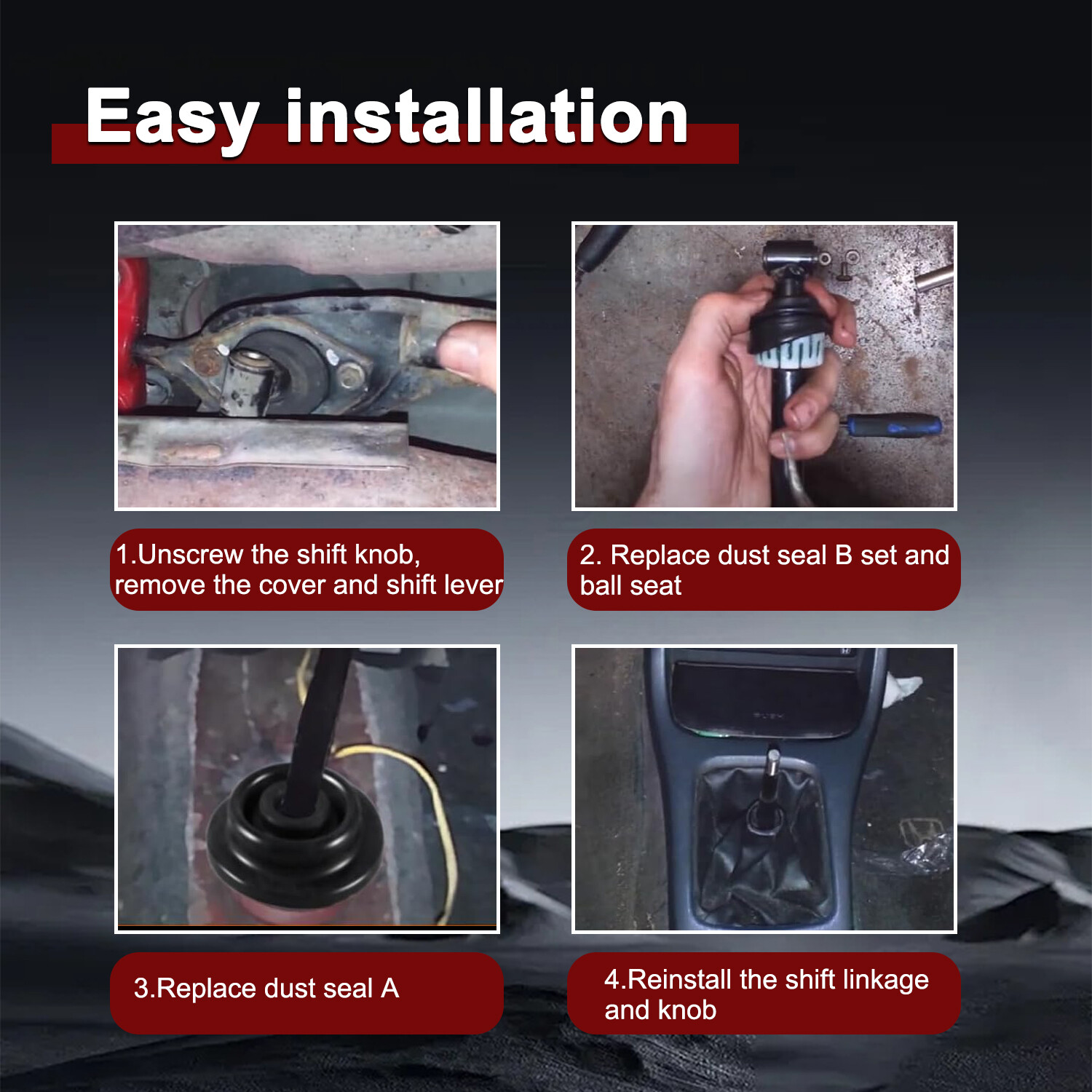 Shifter Lever Ball Seat & Dust Seals for Integra 90-01 Honda Civic 88-00