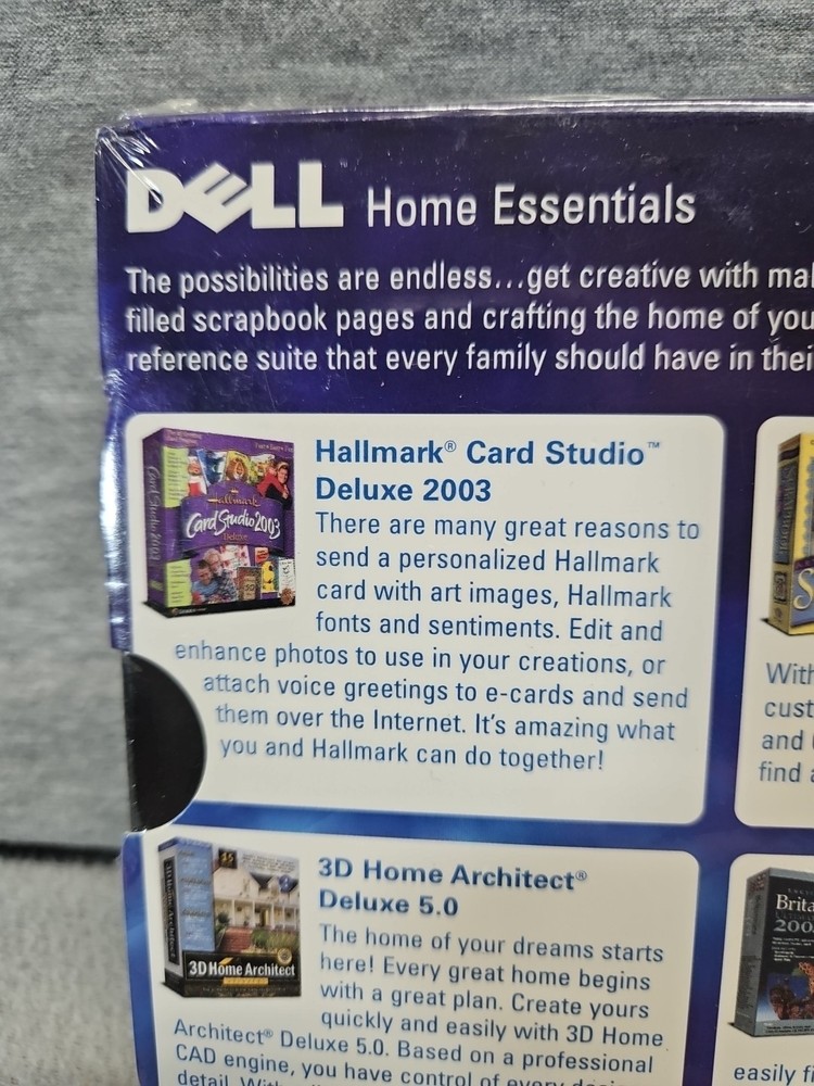 Original Dell Home Essentials Sealed Vintage Software (2s9a)