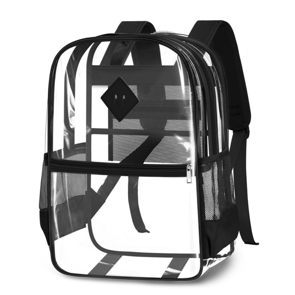 Clear backpack,Clear Backpack for School,Heavy Duty PVC Transparent Backpack,...