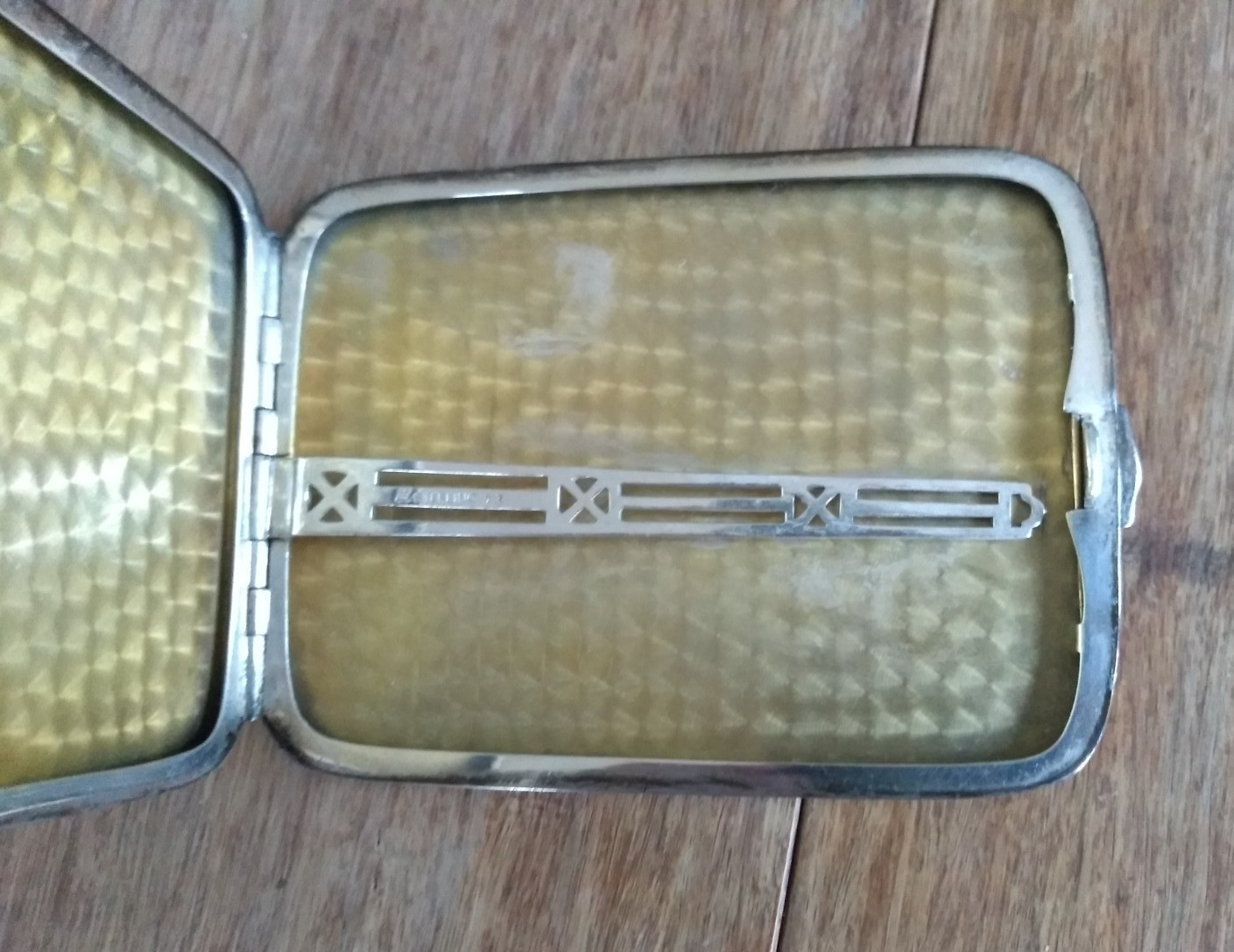 Vintage 1930s Sterling Silver 97.9g Cigarette Case monogrammed engraved art deco