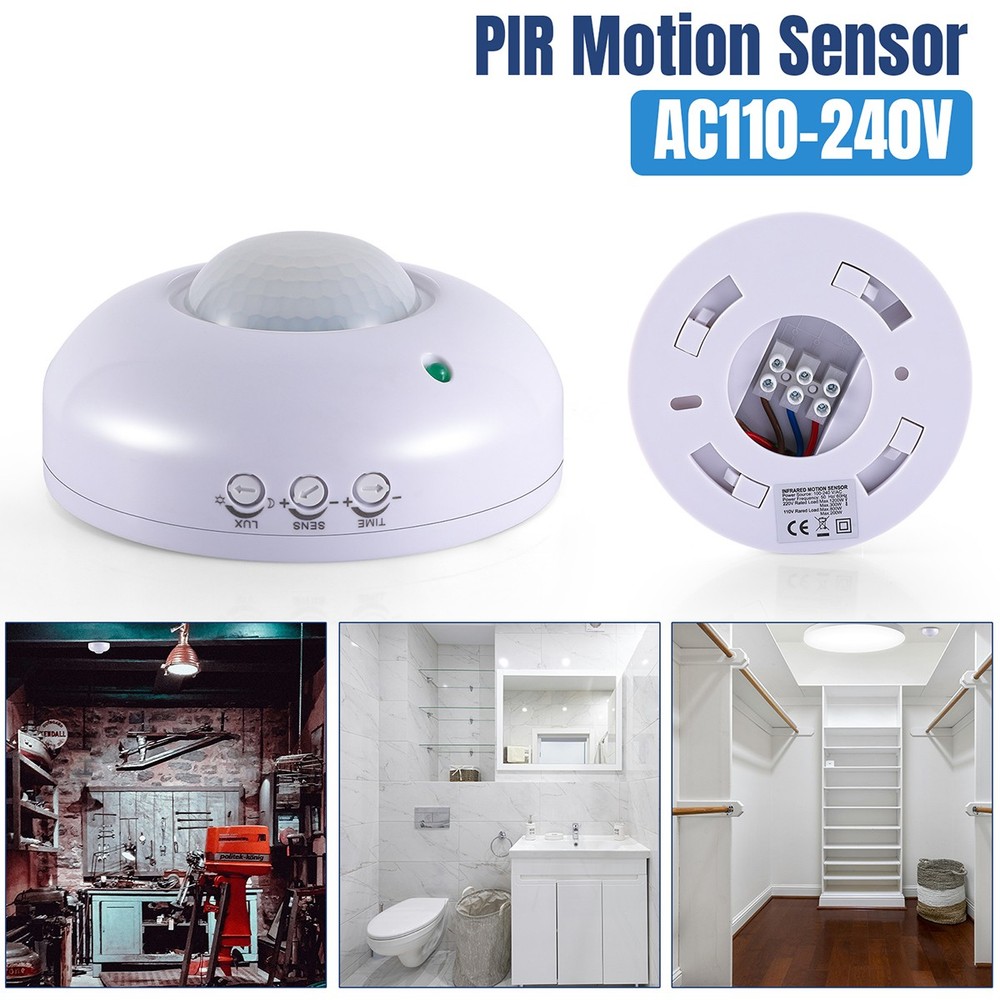 Surface Mount PIR Ceiling Occupancy Motion Sensor Detector Light Switch 360°