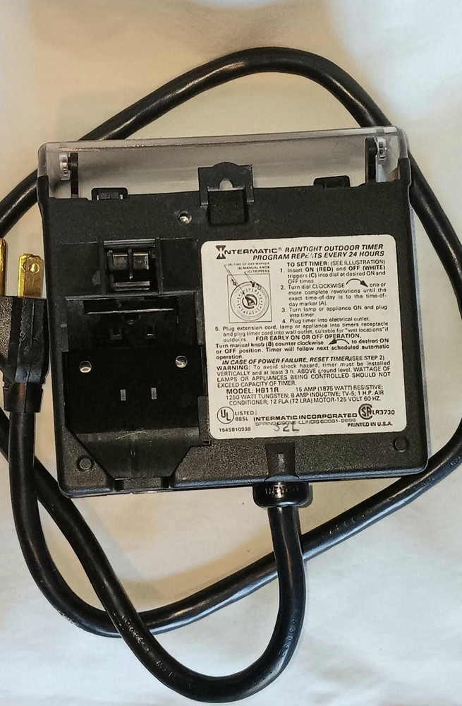 Intermatic HB11R Raintight Outdoor Program Timer EUC