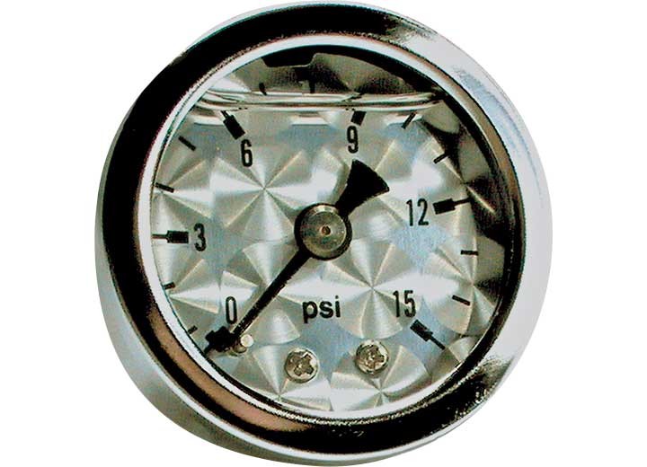 Big End Performance Engineturned Liquid Pressure Gauge 015 Psi
