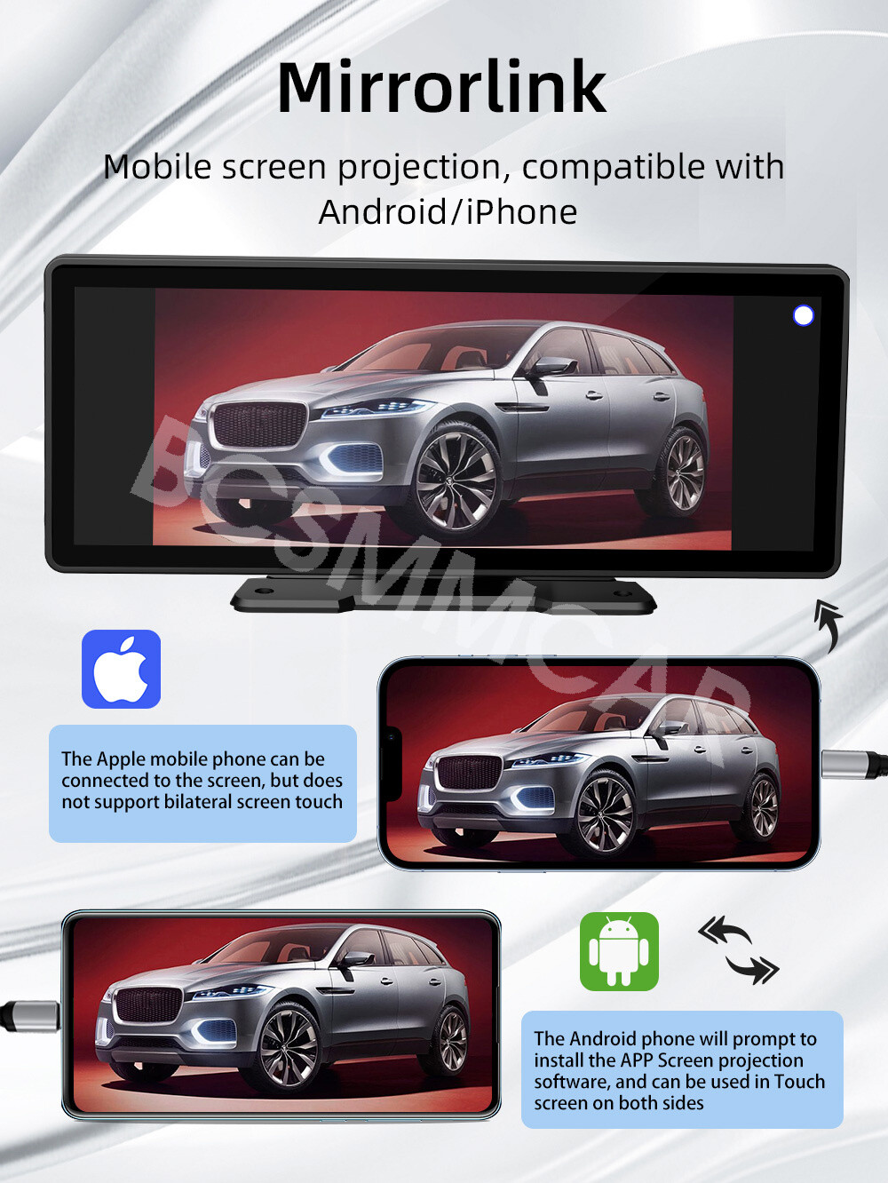 For Apple Carplay Car Stereo Radio MP5 Player Mirrorlink WiFi AUX In-Dash Units