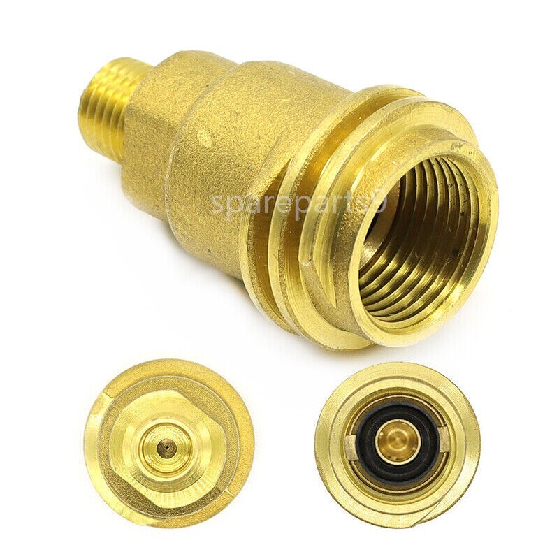 Solid Brass QCC1 Nut Propane Gas Fitting Adapter 1/4" Male Pipe Thread Connector