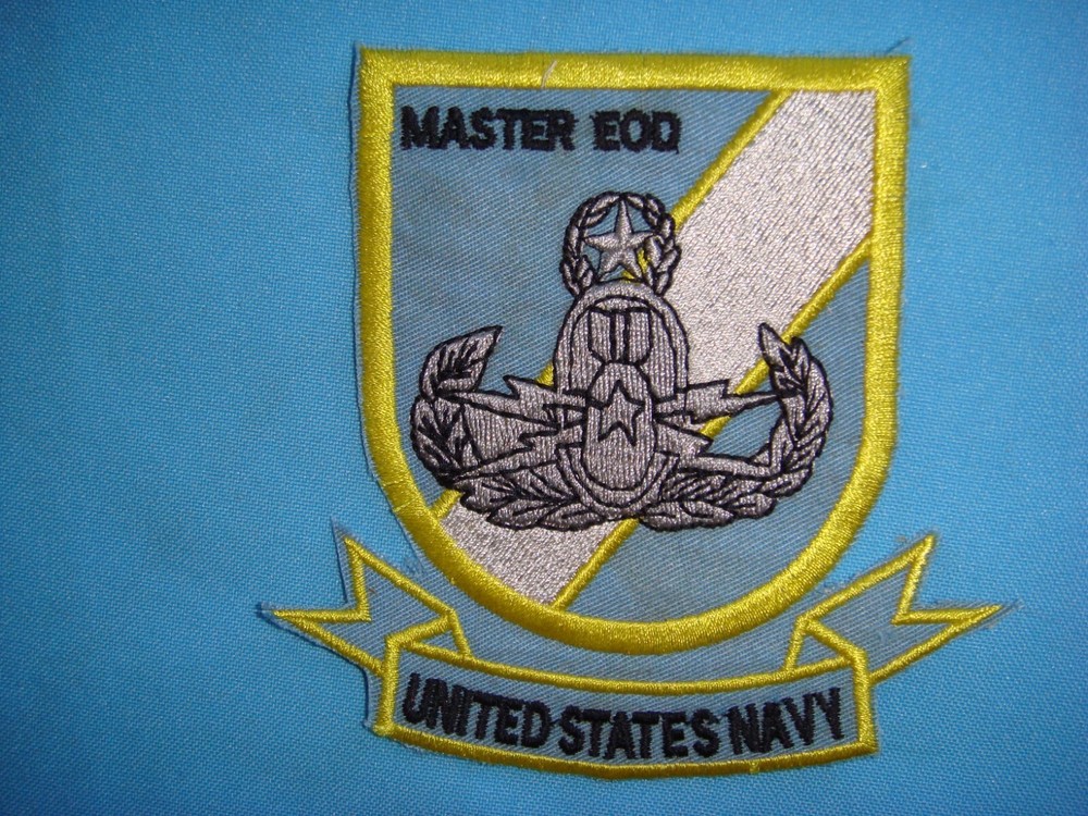 VIETNAM WAR PATCH, US NAVY MASTER EOD EXPLOSIVE ORDNANCE DISPOSAL
