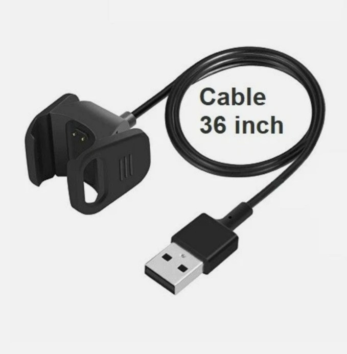 Replacement USB Charger Charging Cable Dock 3ft For Fitbit Charge 3 / Charge 4