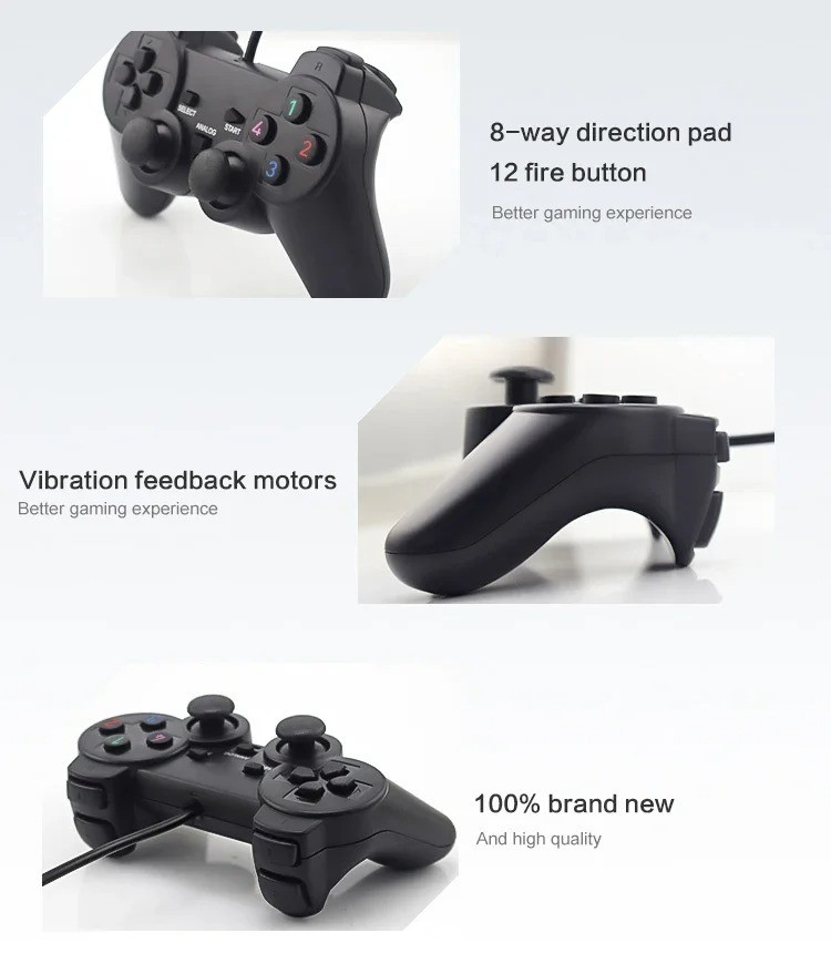 Data Frog Wired Gamepad with Analog Sticks & Vibration, USB PC Controller for Pl