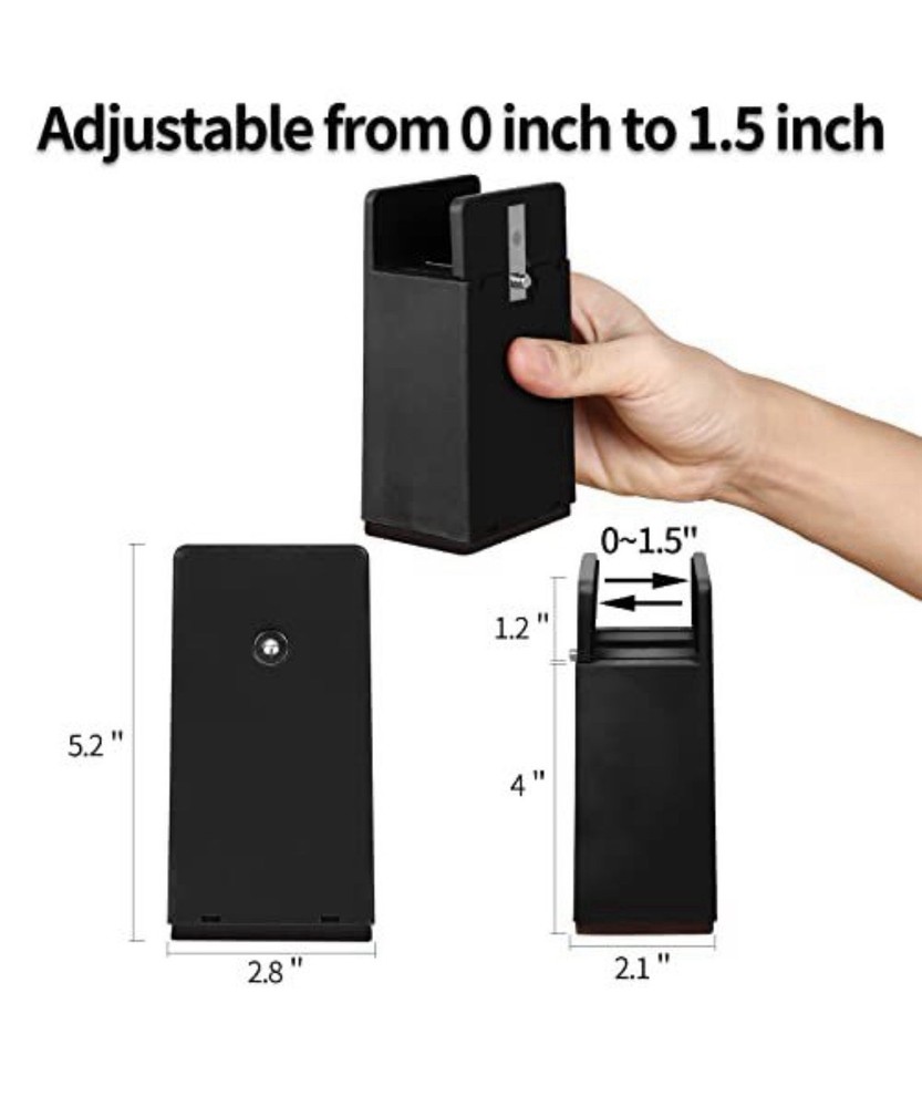 4” Bed Risers 4 Pack Heavy Duty 5000lb Black