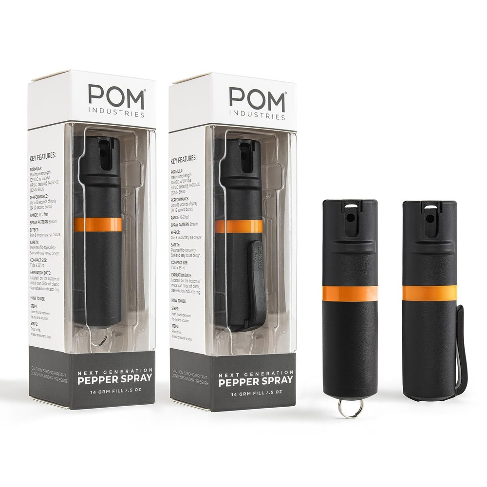 Pepper Spray Combo Pack Clip & Keychain - Maximum Strength OC Spray Self Defe...