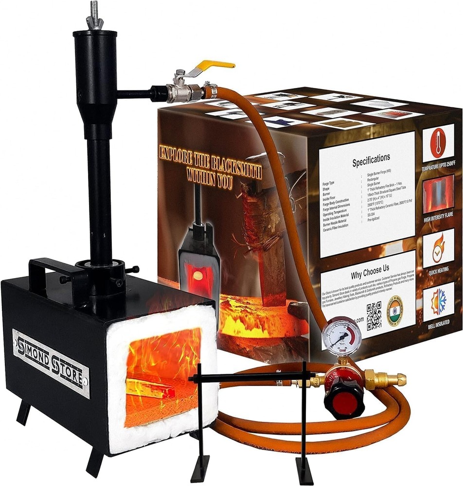 Portable Propane Forge - Single Burner With Stand - Blacksmith Forge kit