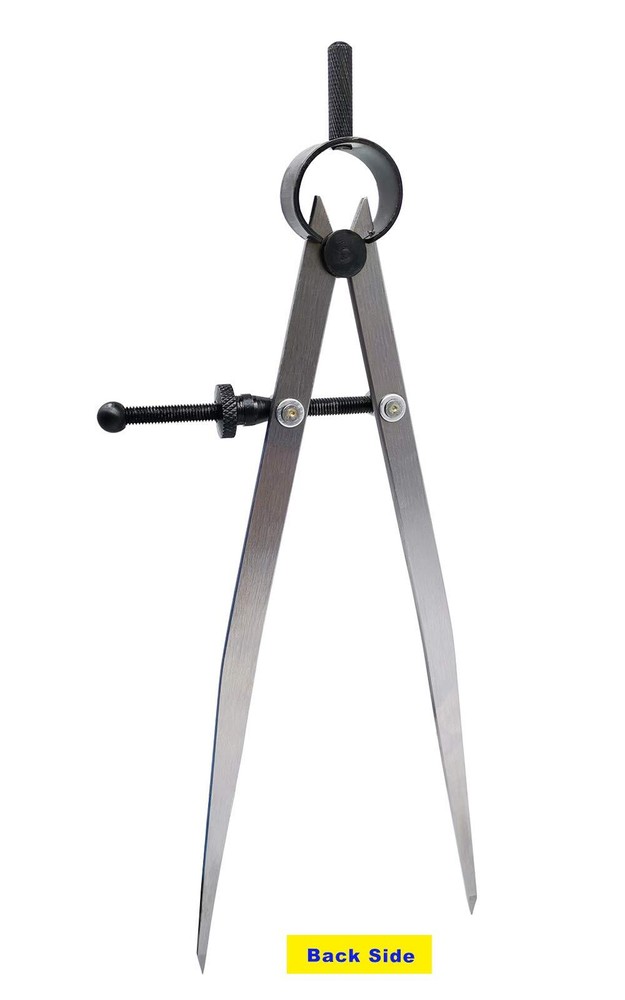8 Inch Adjustable Lockable Steel Wing Divider Leather Compass For Woodworking &