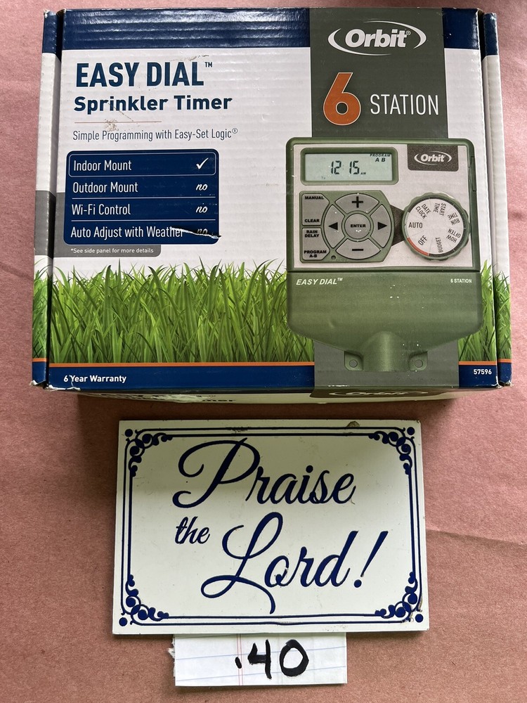 Orbit 57596 Indoor Easy Dial Timer  6 Station
