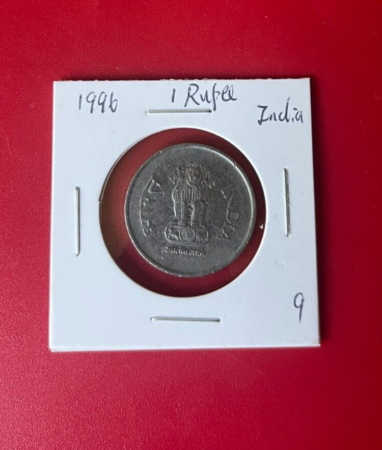 1996 1 RUPEE INDIA COIN - NICE WORLD COIN !!!