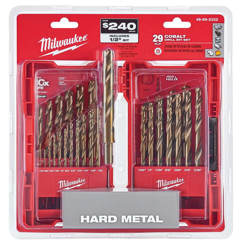 Milwaukee 48-89-2332 Red Helix Cobalt 29 Piece Drill Bit Set
