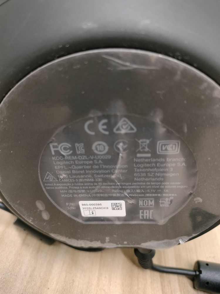 LOGITECH KCC-REM-DZL-V-U0029 VIDEO CONFERENCING MICROPHONE WITHOUT CAMERA