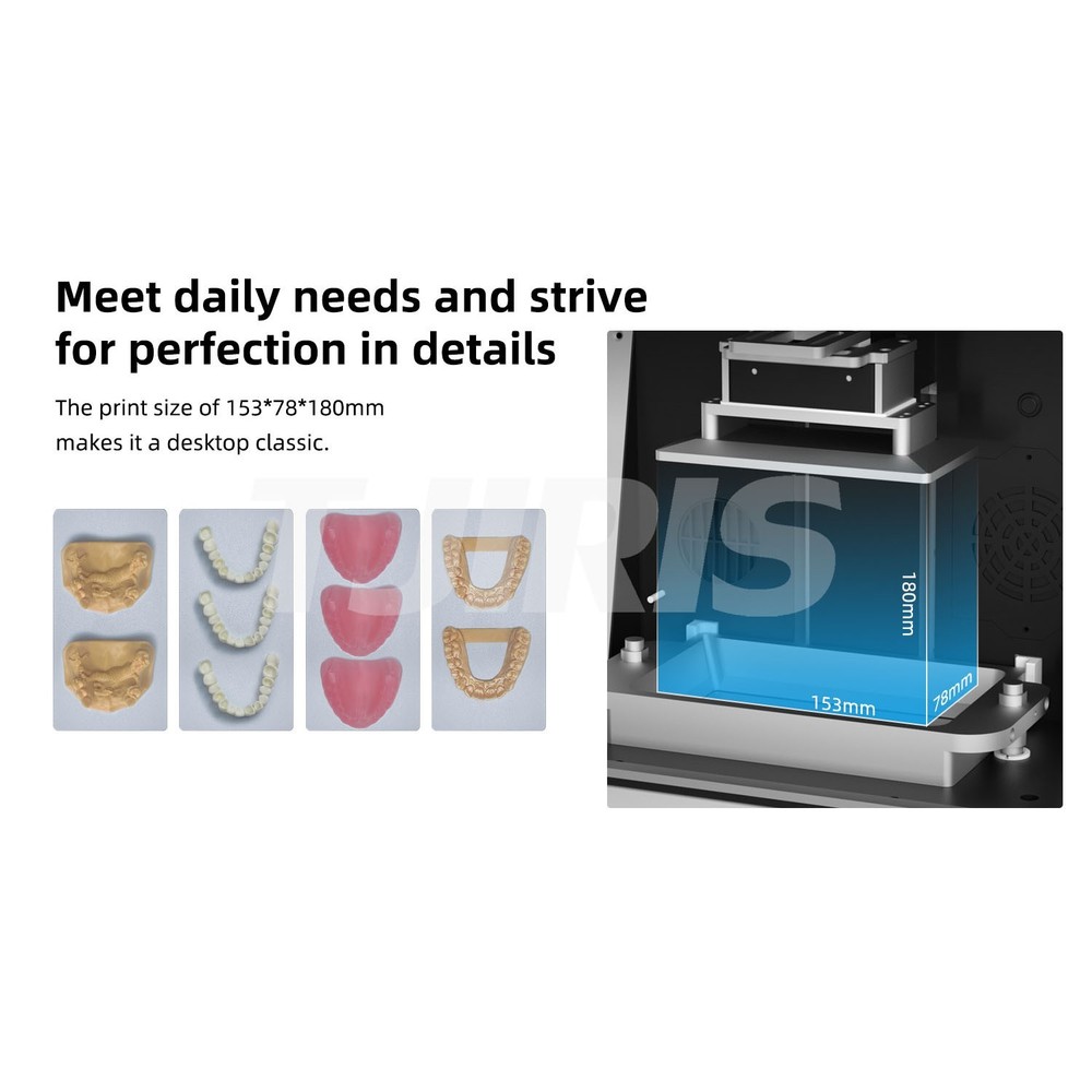 Dental 3D Printer 6.8'' 9K Desktop 3D Printing Machine With Curing