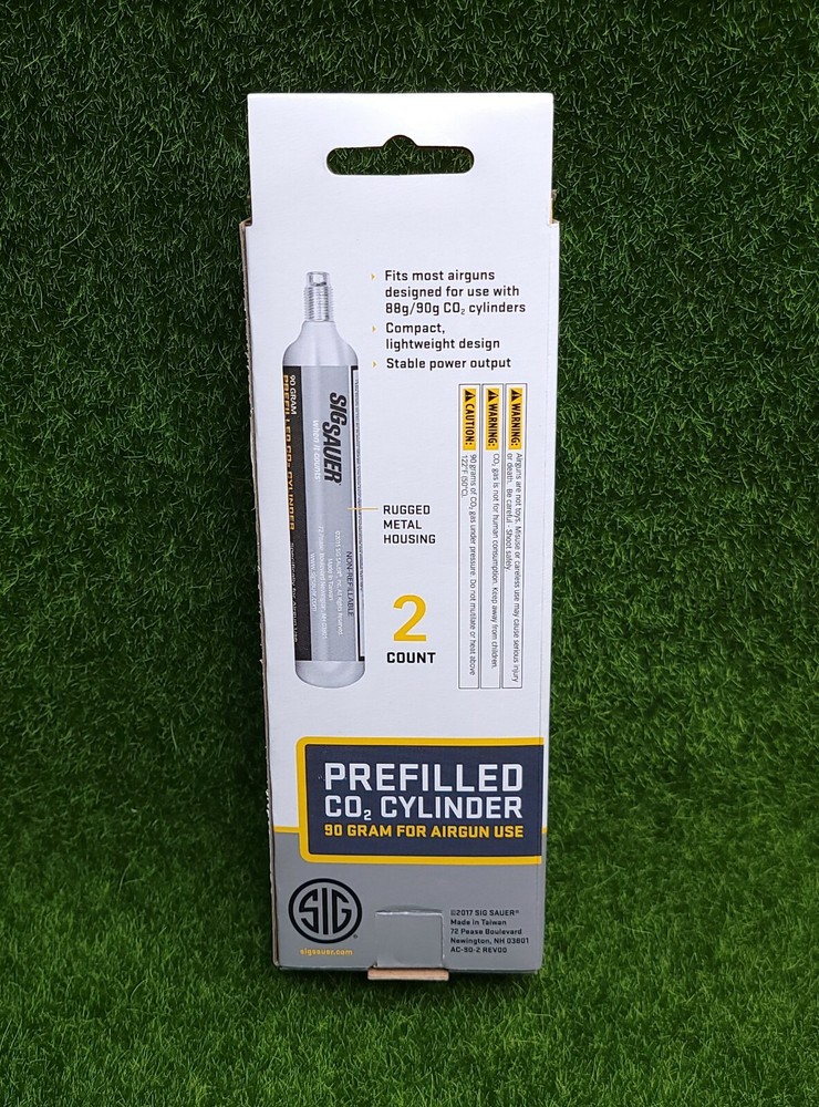 Sig Sauer CO2 Prefilled Cartridge 90 Gram - Two Count Pack - AC-90-2