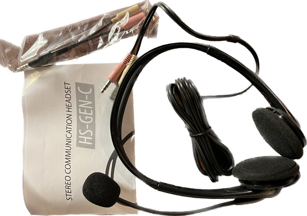 HS-GEN-C Stereo Communication Wired Headset with Microphone Nuance Dragon Cord