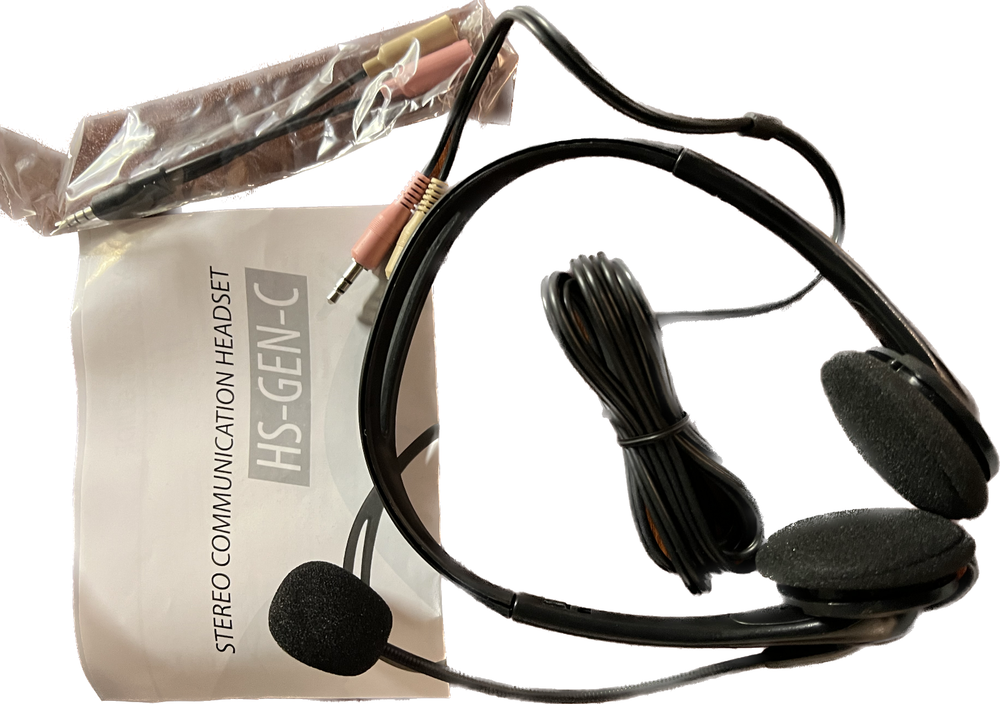 HS-GEN-C Stereo Communication Wired Headset with Microphone Nuance Dragon Cord