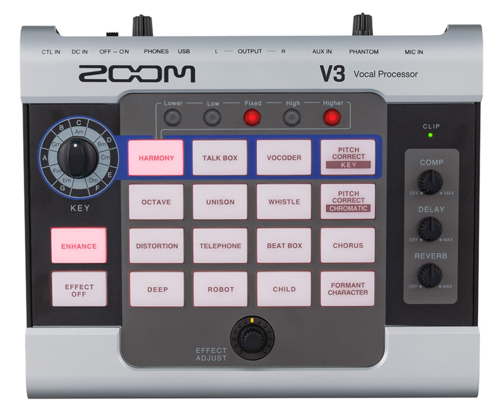 ZOOM V3 Voice Changer Vocal Processor Audio interface 16 voice effects
