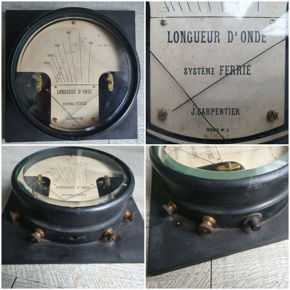 Gustave Ferrié & Jules Carpentier Galvanometer Wavelength Counter TSF.