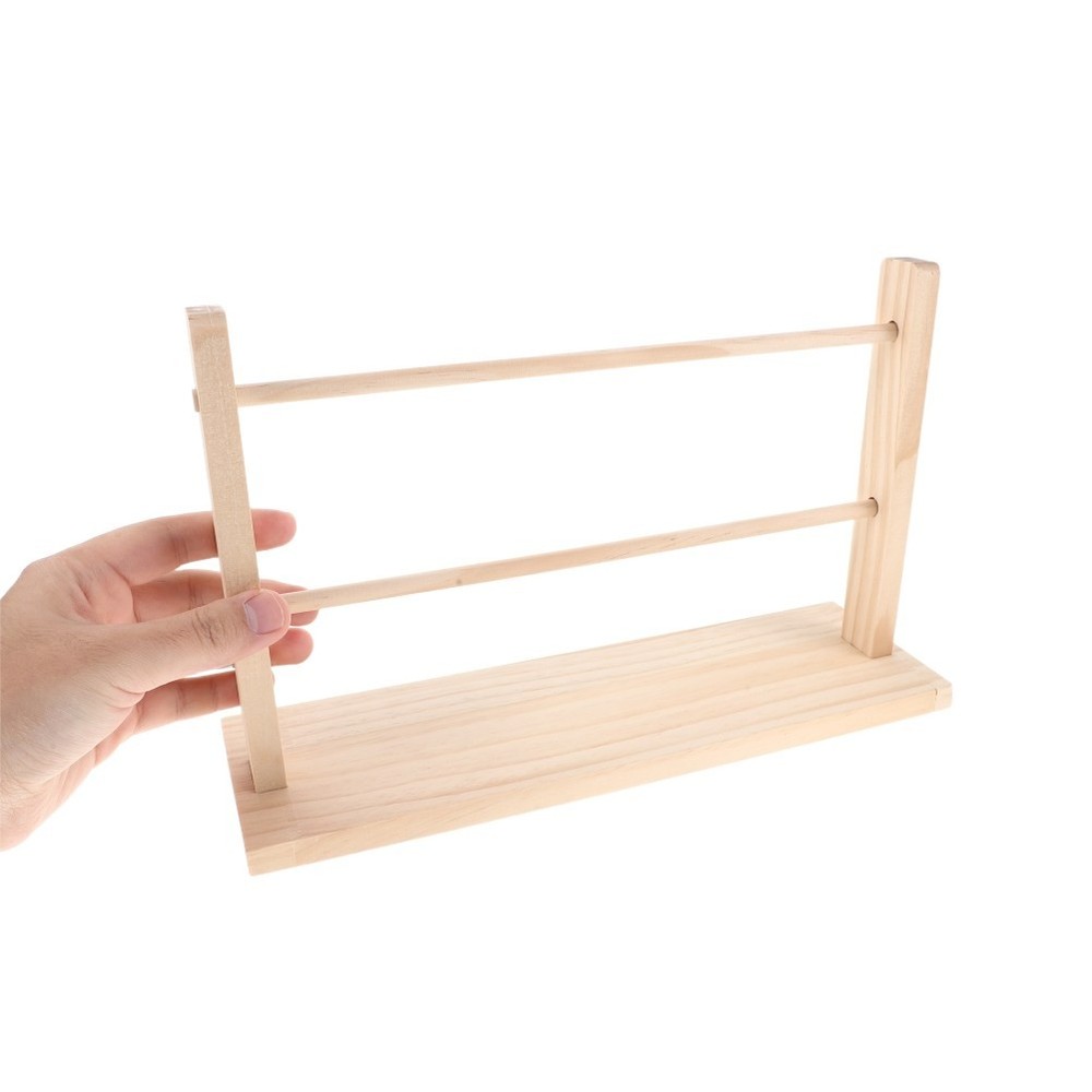 Solid Wood Ribbon Storage Rack Portable Organizer Crafting Holder