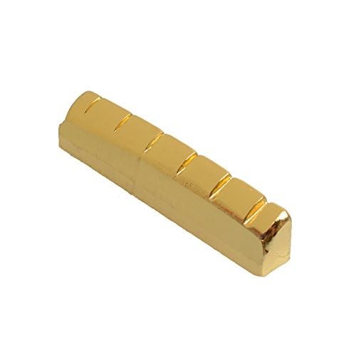 6-String Acoustic Guitar Brass Nut and Saddle Gold Plated
