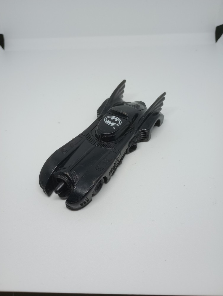 1991 Batman Returns Black Batmobile Candy Dispenser Plastic Toy  missing whees