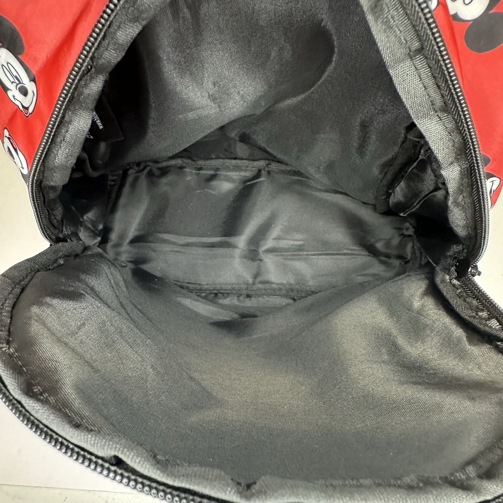 Disney Mickey Mouse All over Print Red+Black Small Backpack Bioworld 11 inch