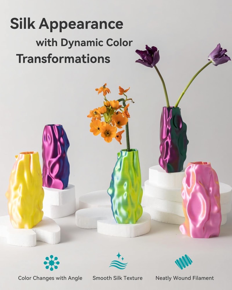 3D Printer Filament Bundle, Individually Vacuum Packed, Quadruple Color Silk ...