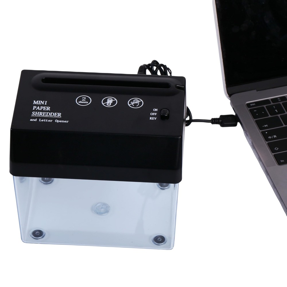 Portable Auto Shredder - Mini USB Document Cutter, Strip Cutting Machine for ...
