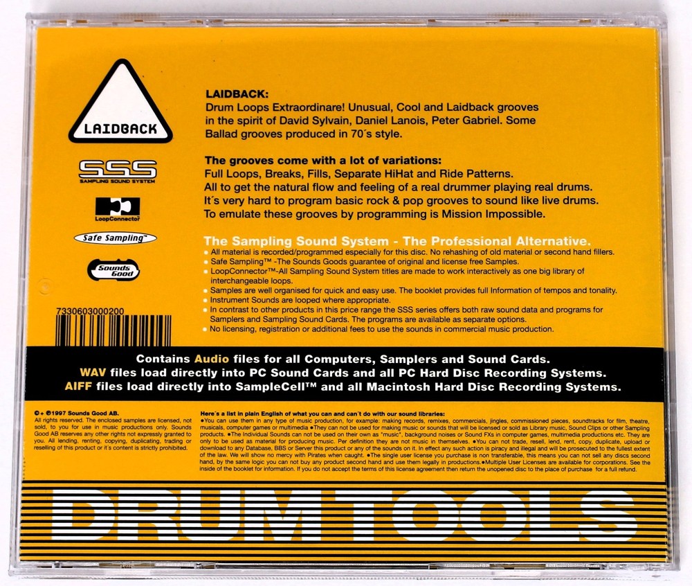 Sounds Good Laidback Sampling Sound System Sample Library/Sampling CD 1997 SSS02