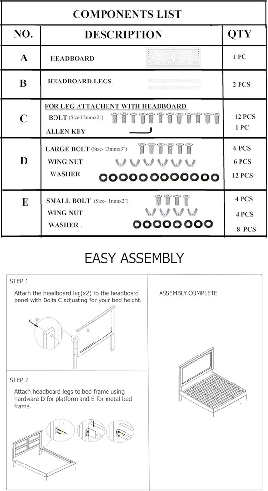 Rustic White Solid Wood Queen Headboard with Hand-Carved Design