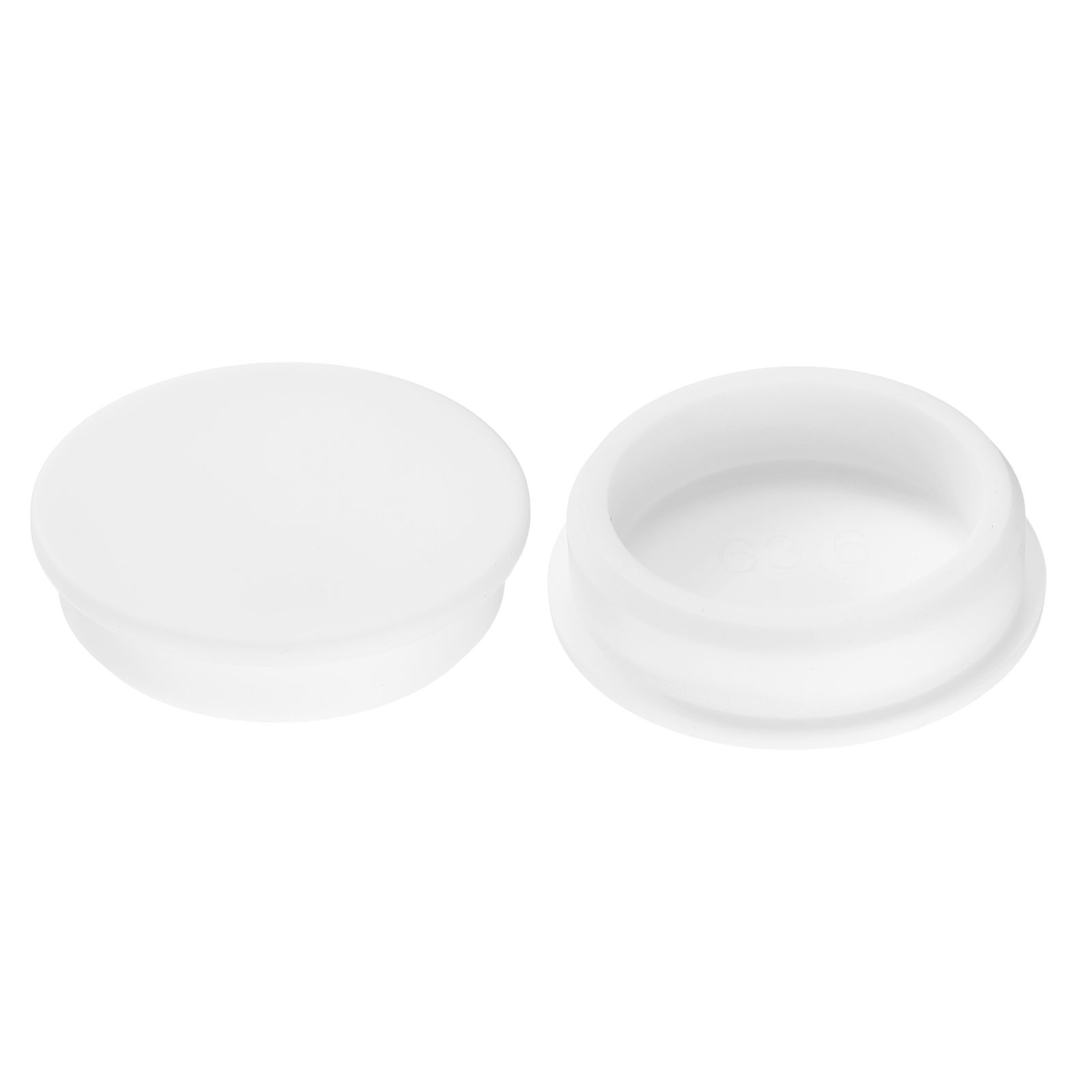 2Pcs Silicone Hole Plug, Round Rubber Stoppers for 62mm/2.44" Hole, White