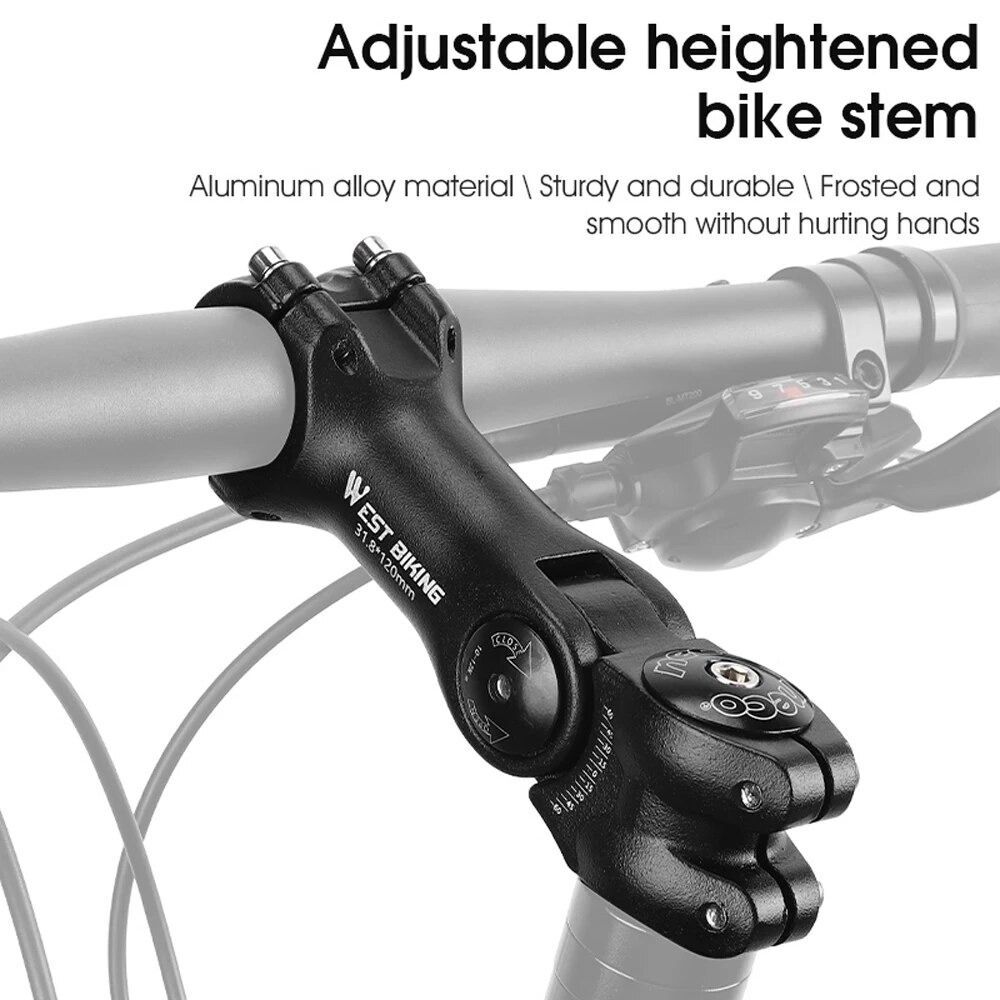Adjustable Bicycle Handlebar Stem Variable 60Degree Angle Bike Handlebar Riser.