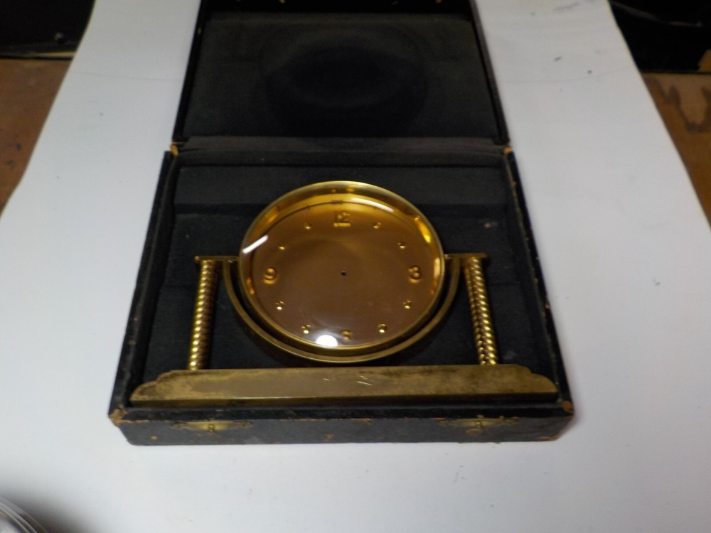 VINTAGE CONCORD SALESMAN SAMPLE CLOCK WITH CASE CLOCKMAKER