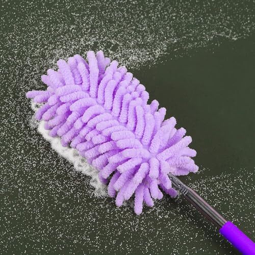 Microfiber Duster for Cleaning, Dusters with Telescoping Extension Pole,
