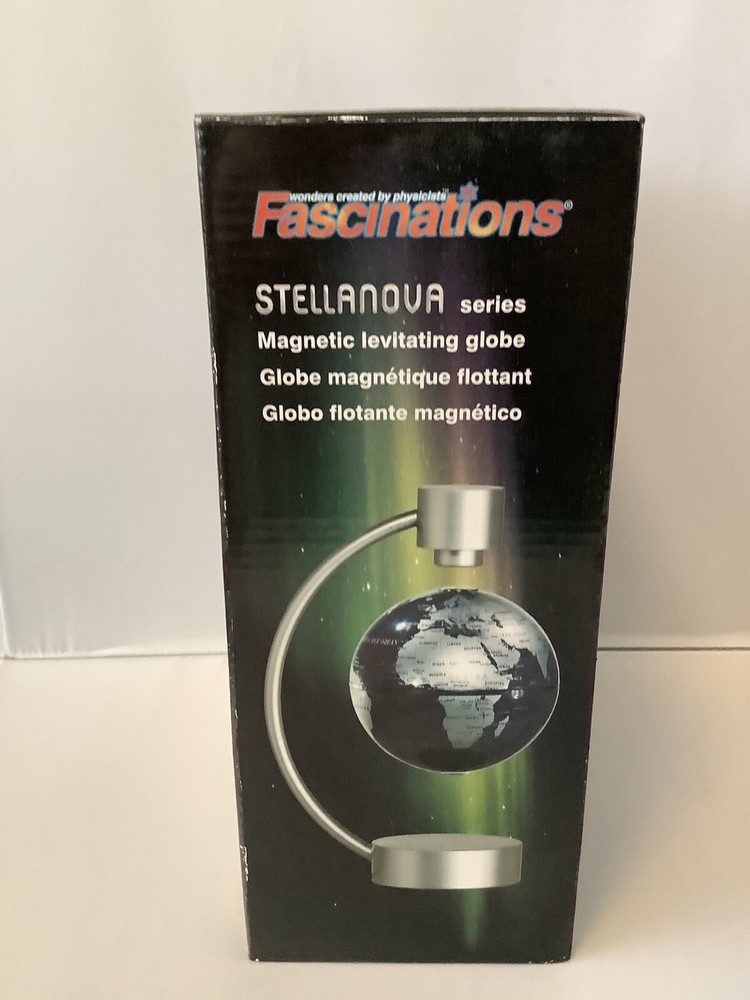 STELLANOVA Dark Blue Magnetic Levitating Globe In Box - Complete/NEW