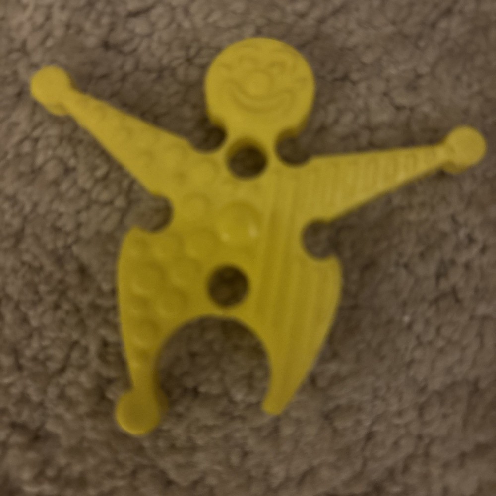 Vintage Plastic Interlocking Clowns Retro Toy