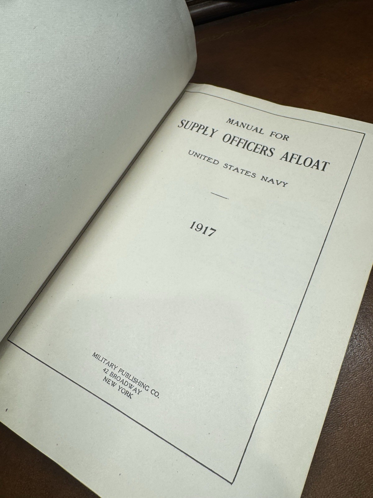 1917 BlueJacket's Manual for Supply Officers Afloat United States Navy
