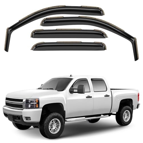 Window Deflectors Smoke Tinted In-Channel Side Window Vent Visor Deflectors
