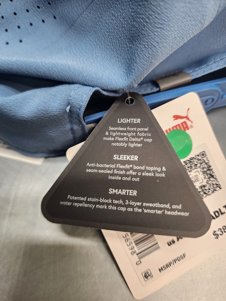 New Puma Golf Tech P Snapback Cap Hat Adjustable Snapback Vented Flex Delta